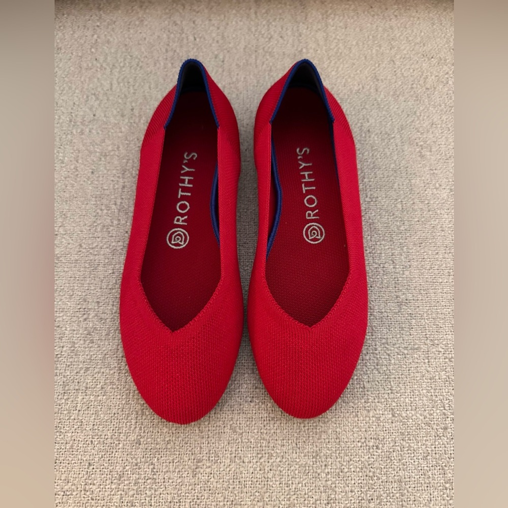 Rothy's Women's Red Pointed Ballet Flats